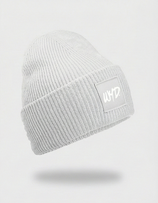 WYD. Double Layer Beanie Winter Mütze Cloud Grey