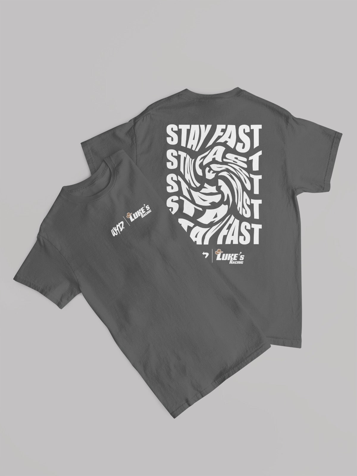 WYD. Stay Fast X Lukes Tee Charcoal
