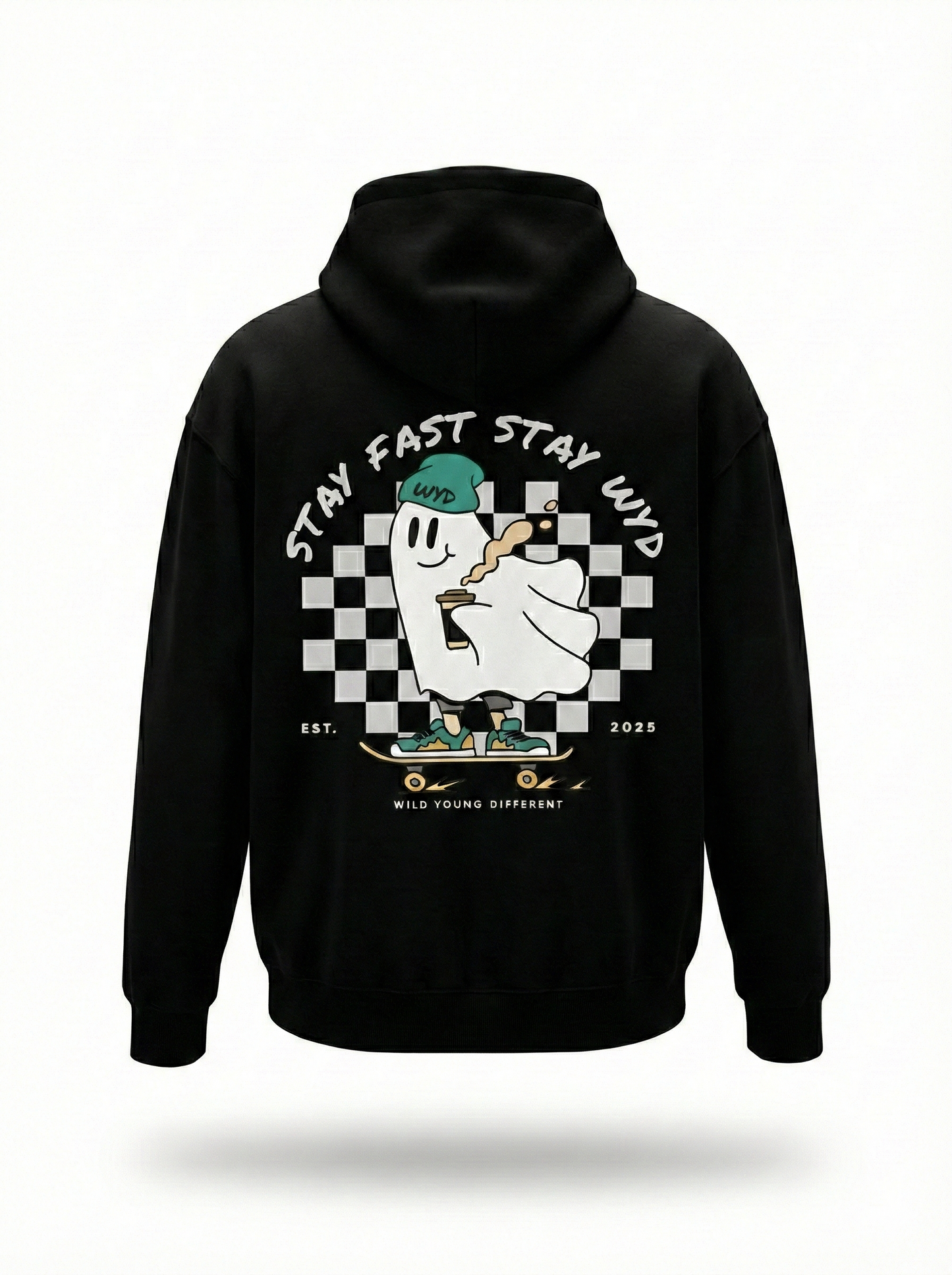 WYD. Ghost Hoodie Black