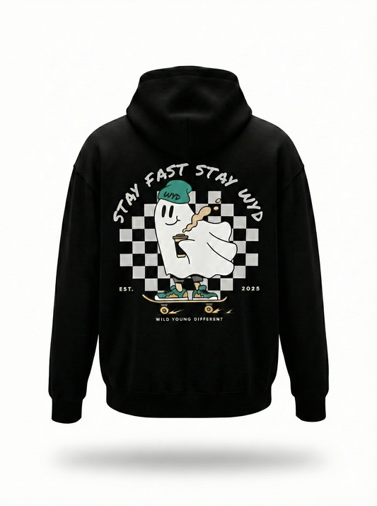 WYD. Ghost Hoodie Black