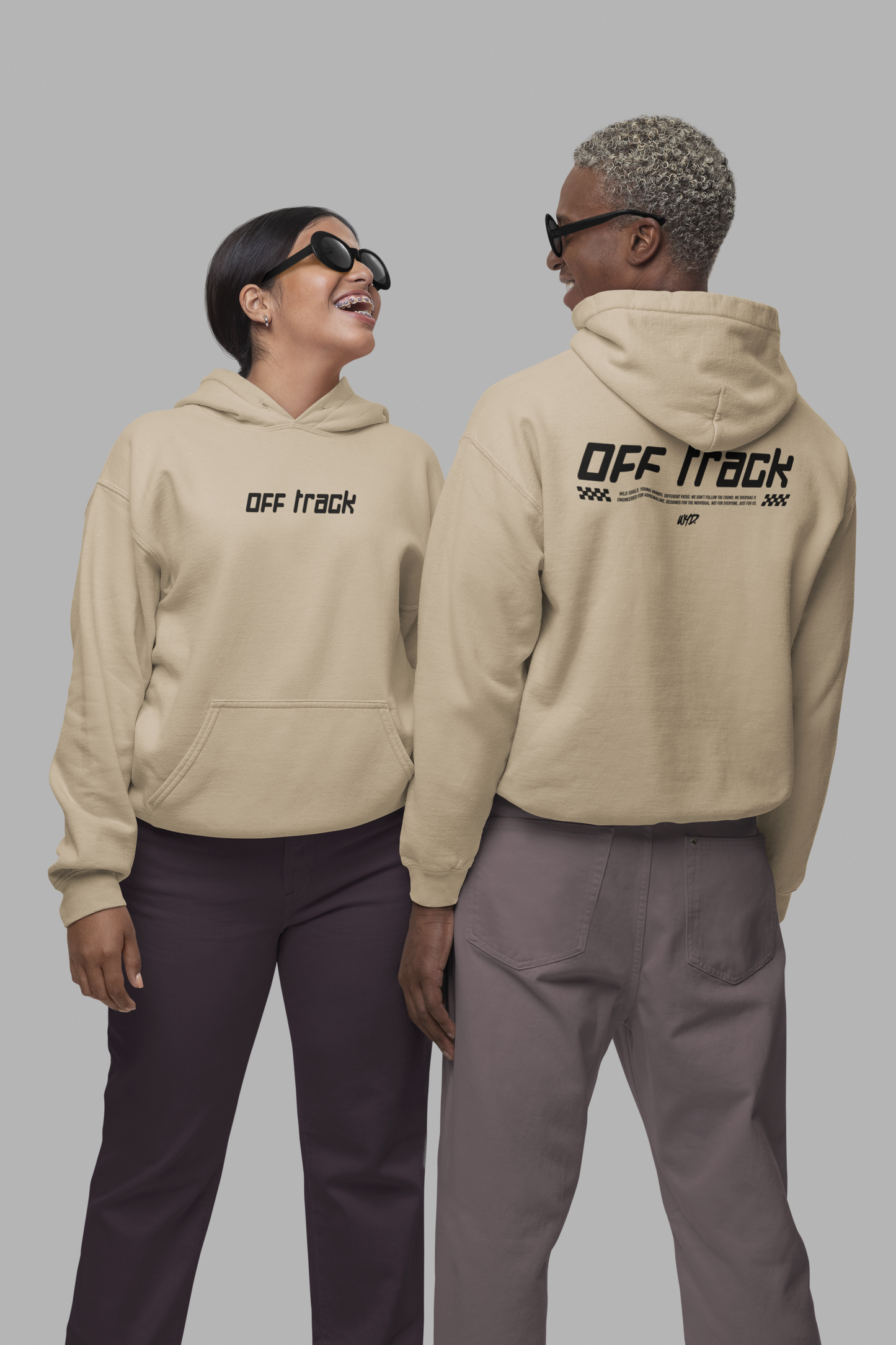 WYD. Off Track Hoodie Mastic