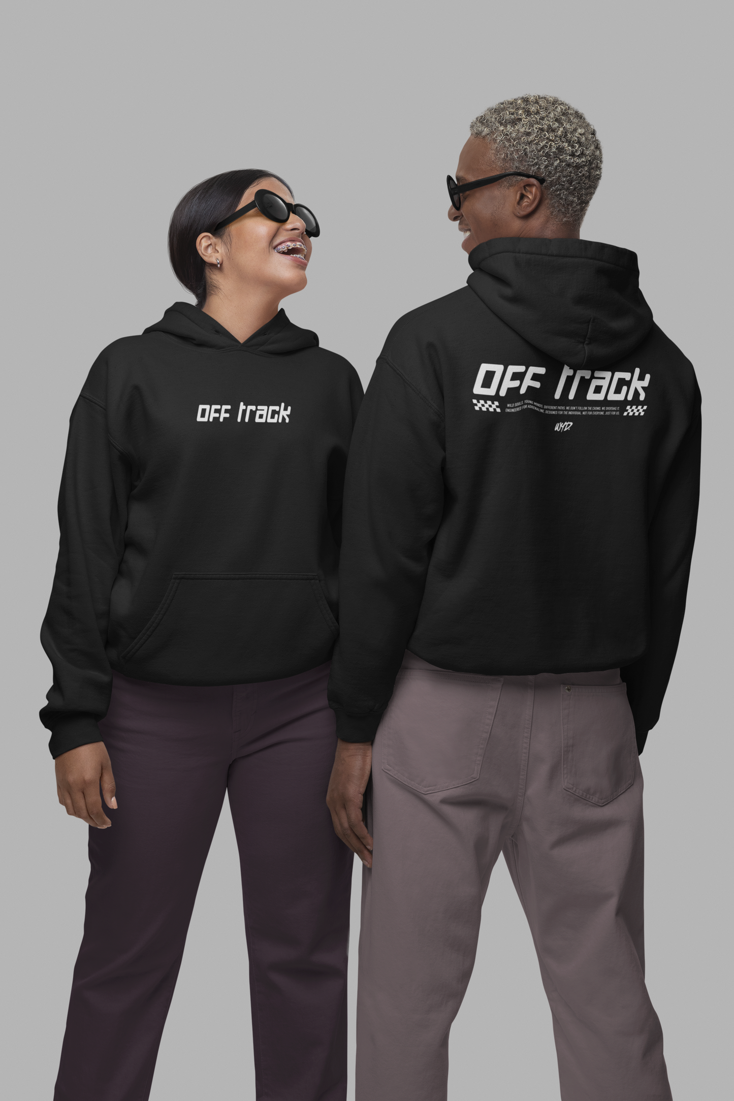 WYD. Off Track Hoodie Black