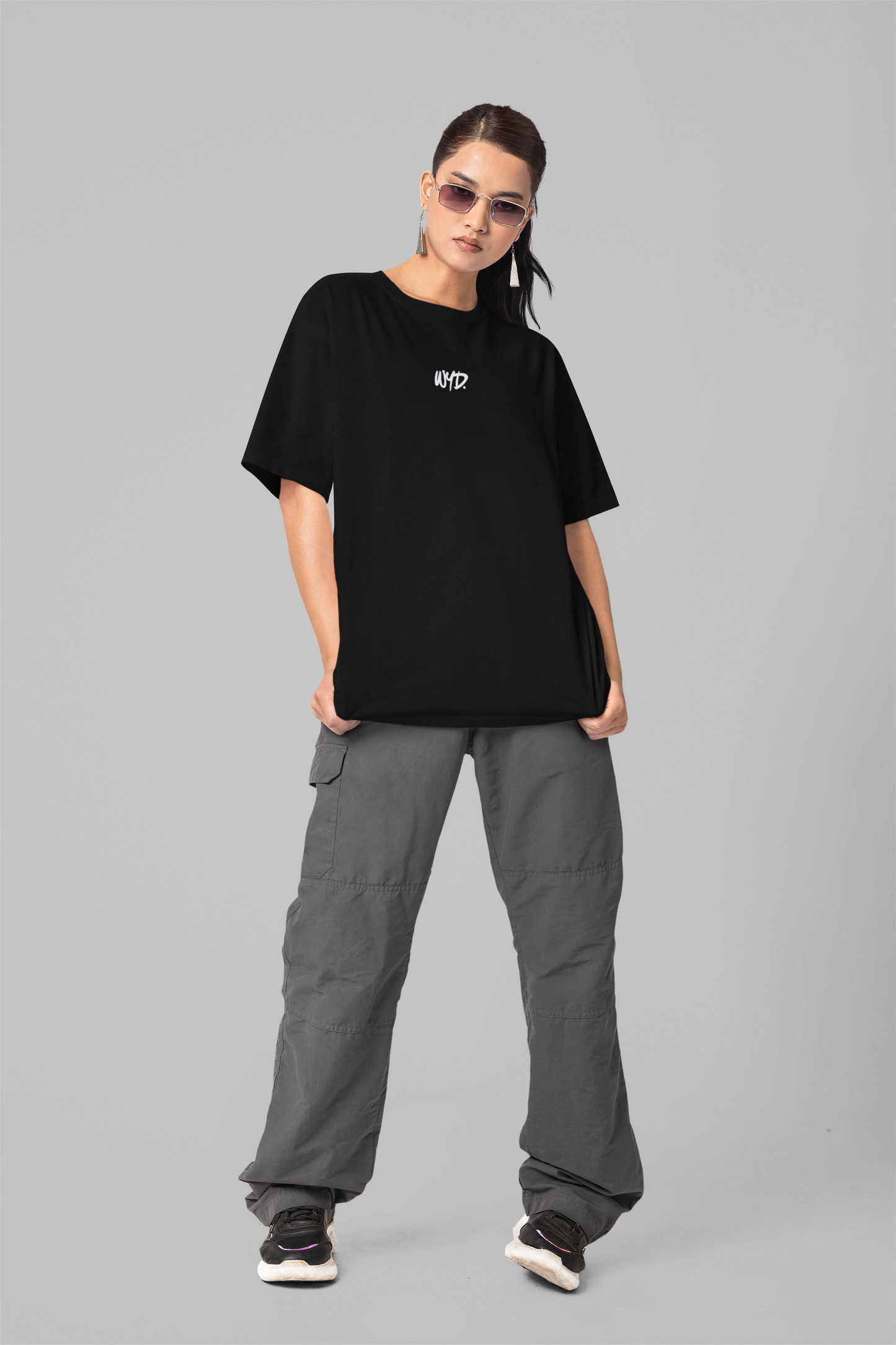 WYD. Casual Oversized Tee Black