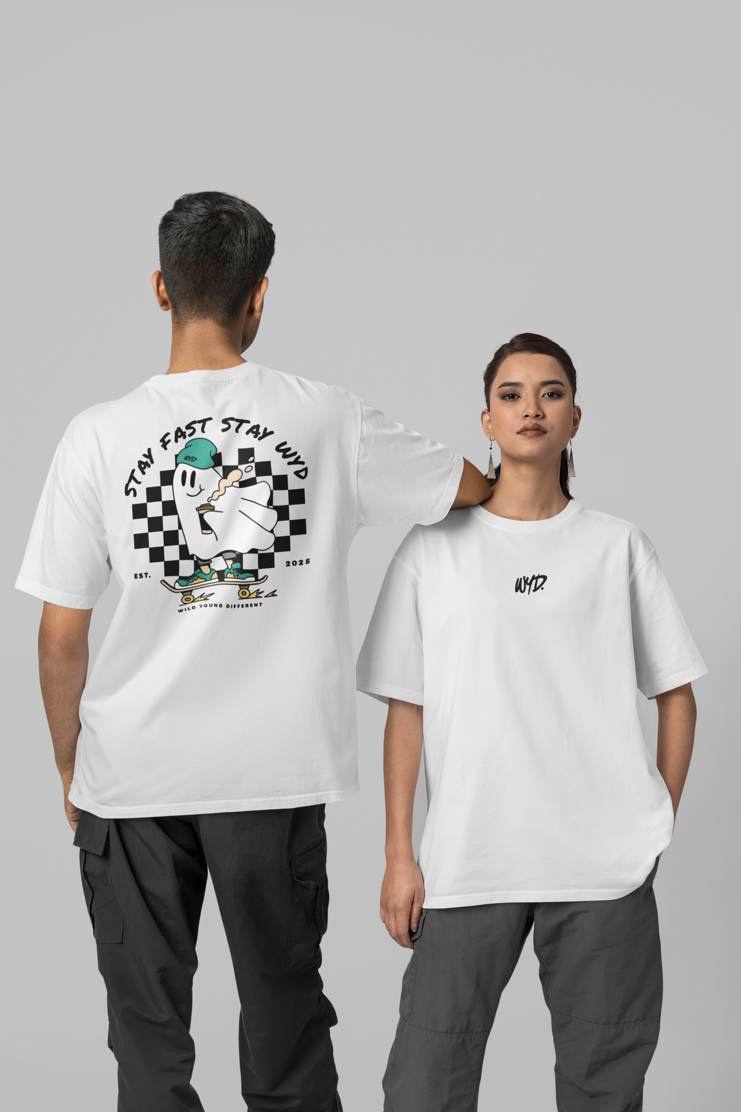 WYD. Ghost Oversized Tee White