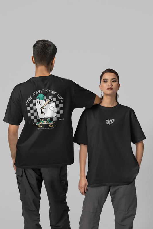 WYD. Ghost Oversized Tee Black
