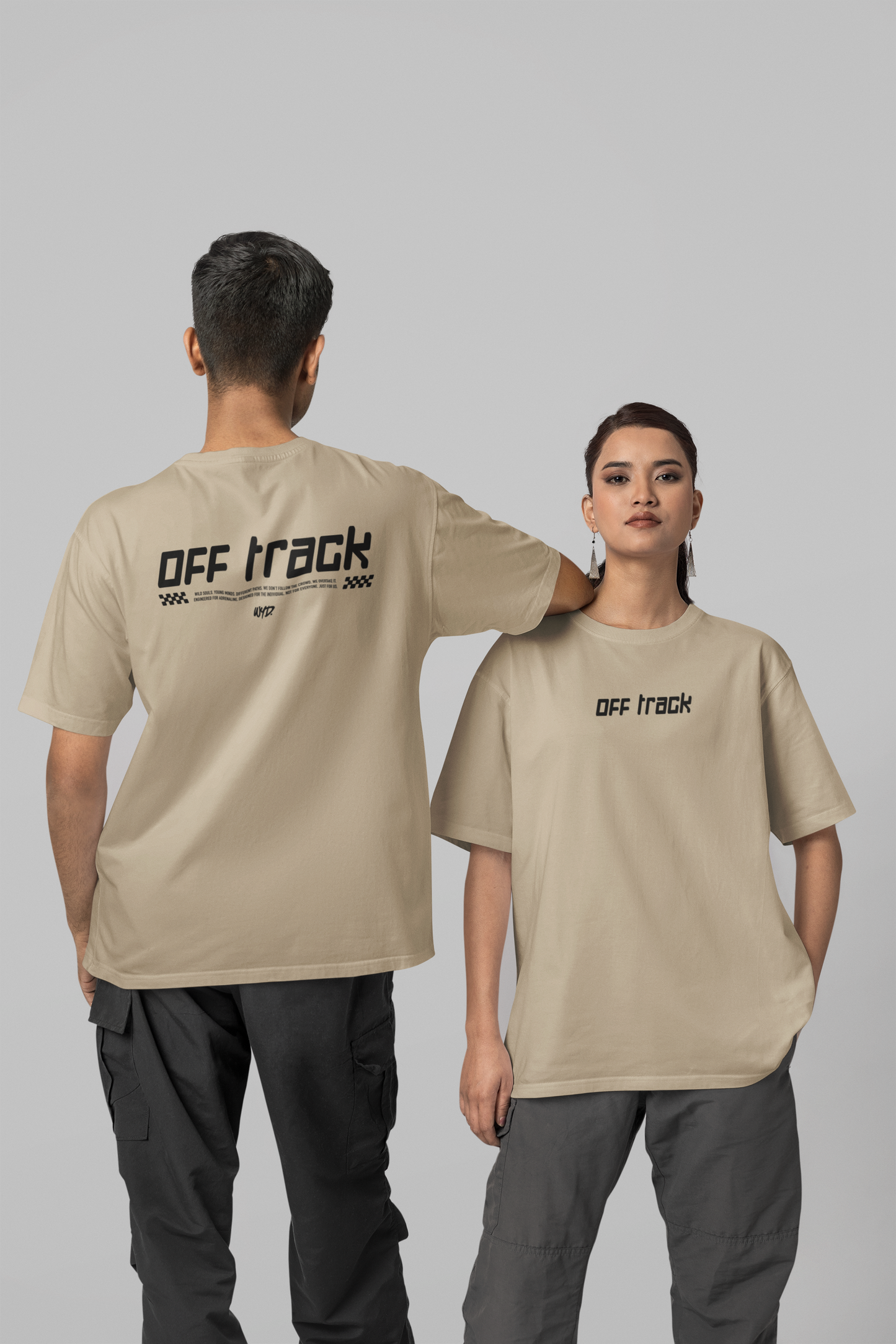 WYD. Off Track Oversized Tee Mastic
