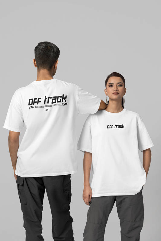 WYD. Off Track Oversized Tee White