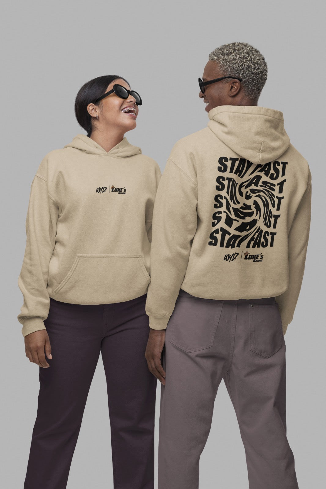 WYD. Stay Fast X Lukes Hoodie Mastic